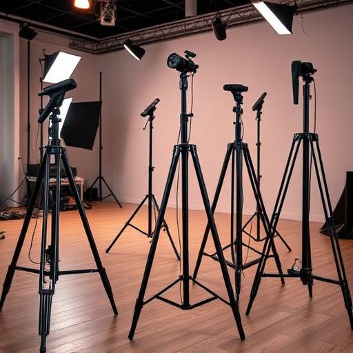 Professional tripods, C-stands, and grip equipment
